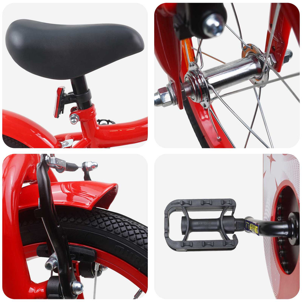 Bicicletta per Bambini 12 Pollici per bambini di 2-4 anni Rosso