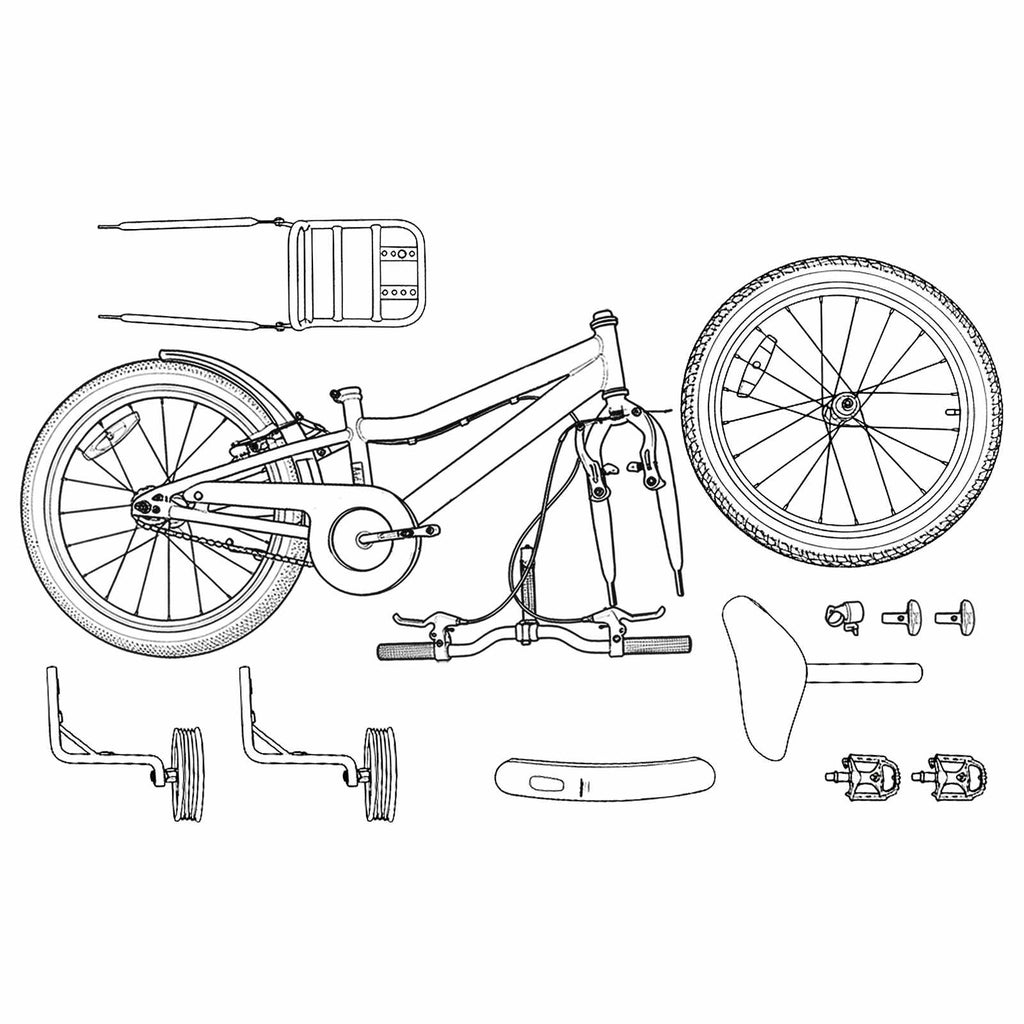 Bicicletta per Bambini 16 Pollici per bambini di 4-6 anni