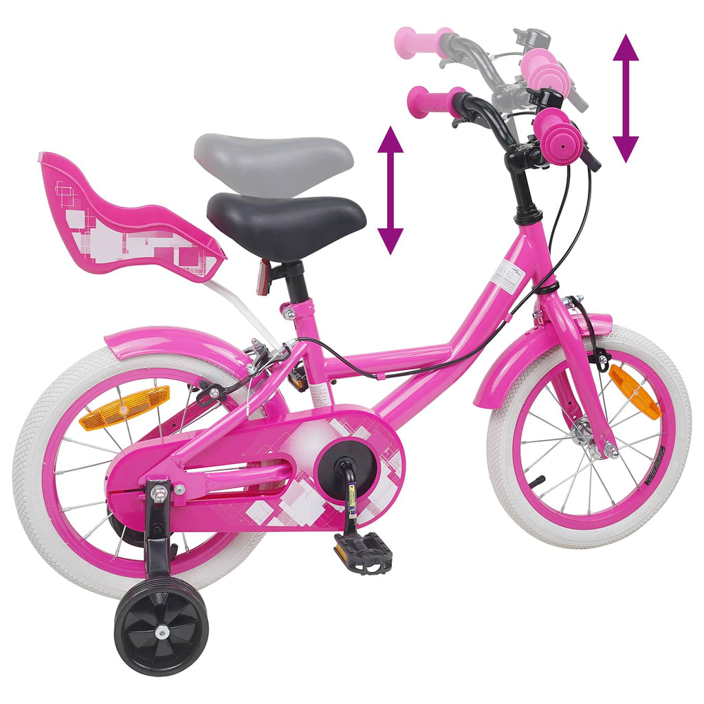 Bicicletta per Bambini 16 Pollici per bambini di 4-6 anni Rosa