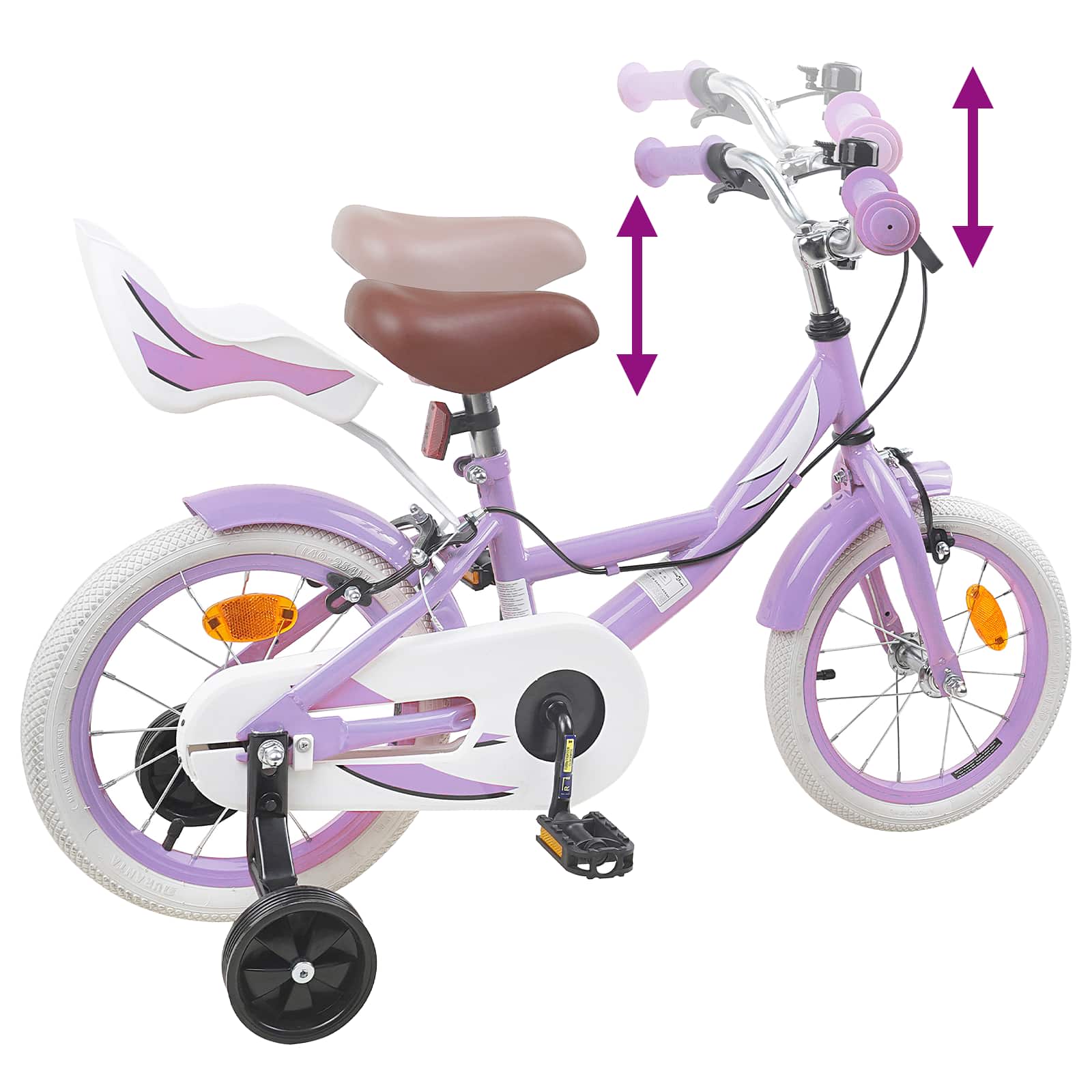 Bicicletta per Bambini 14 Pollici per bambini da 3 a 5 anni