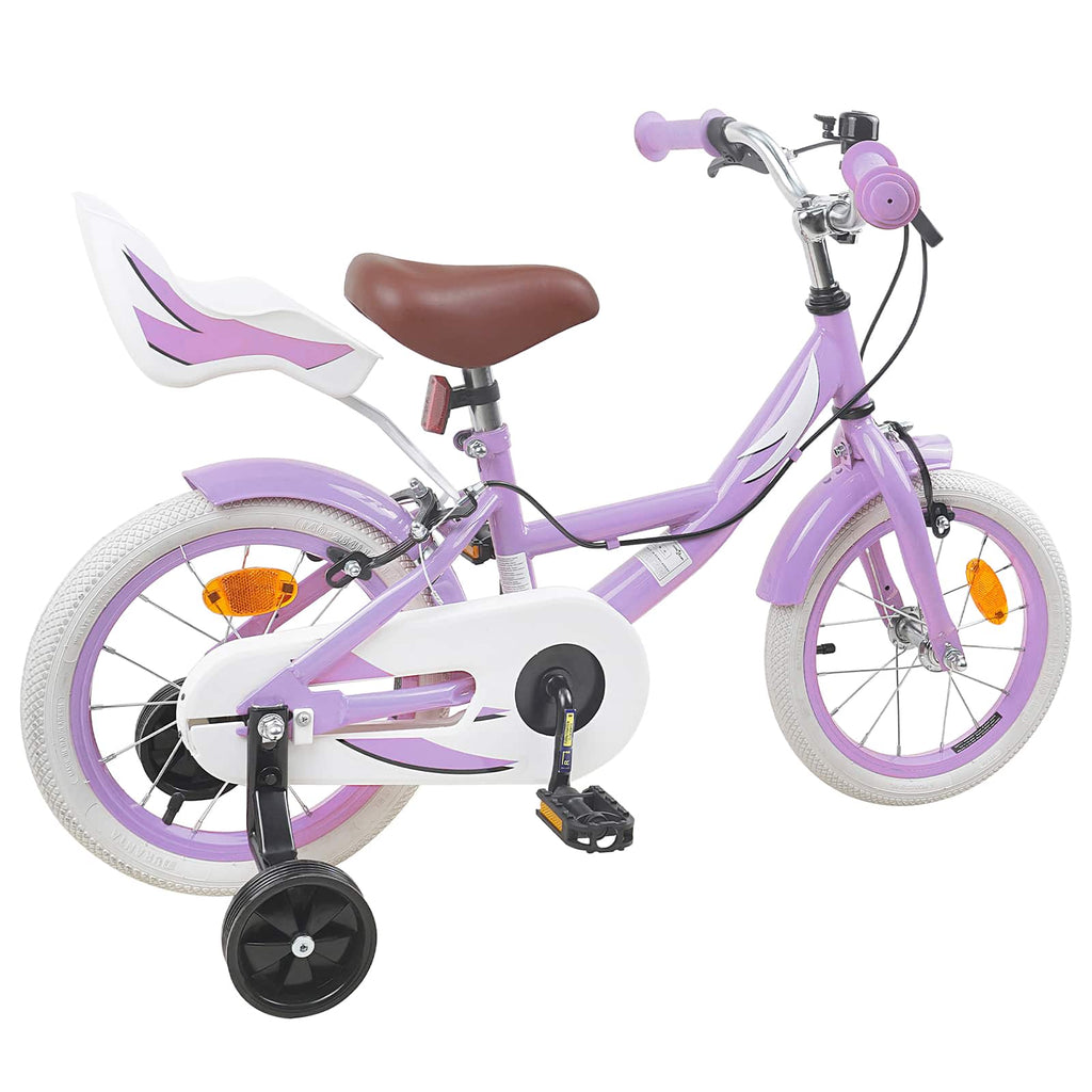 Bicicletta per Bambini 16 Pollici per bambini di 4-6 anni Viola