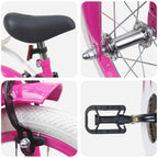 Bicicletta per Bambini 16 Pollici per bambini di 4-6 anni Rosa