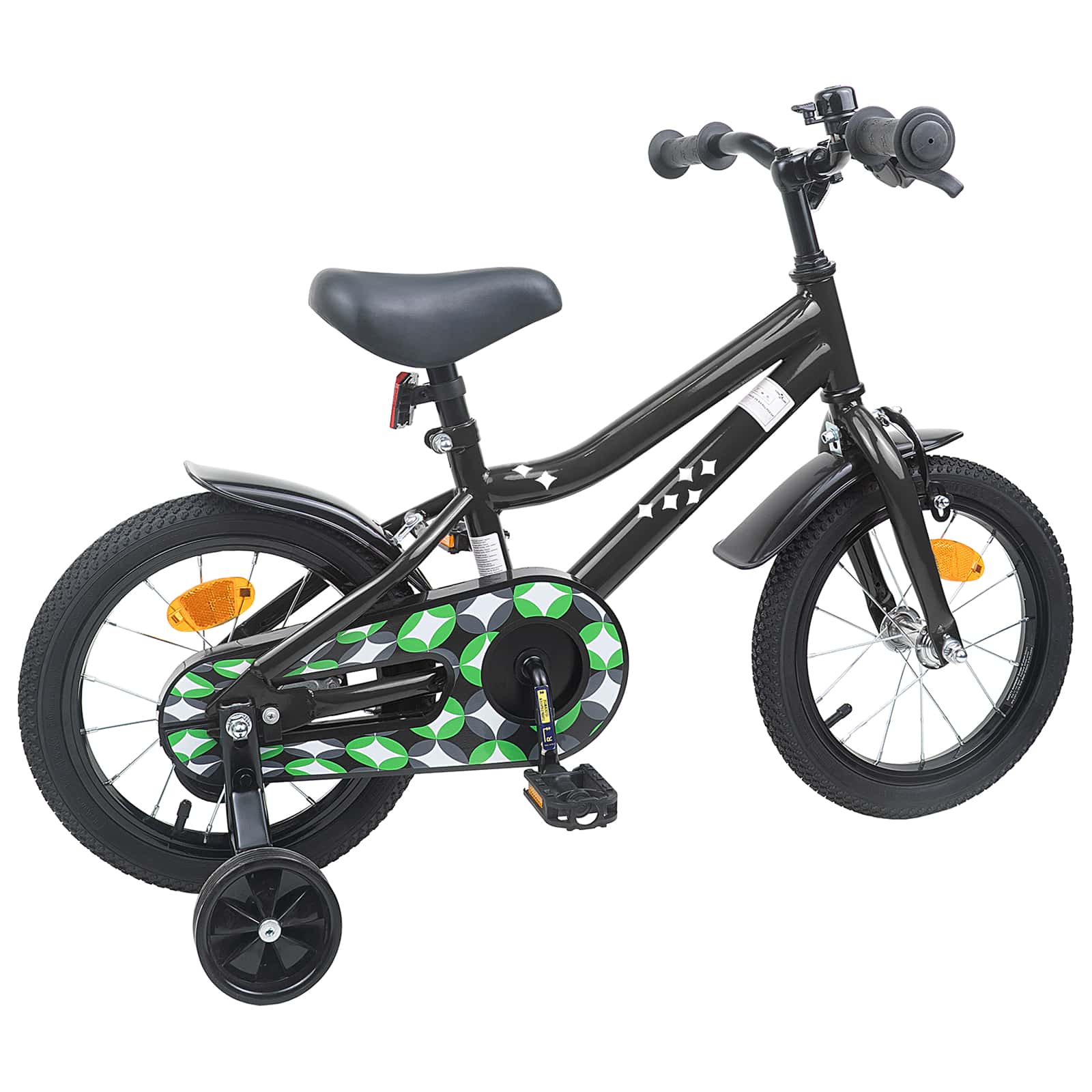 Bicicletta per Bambini 12 Pollici per bambini di 2-4 anni Nero