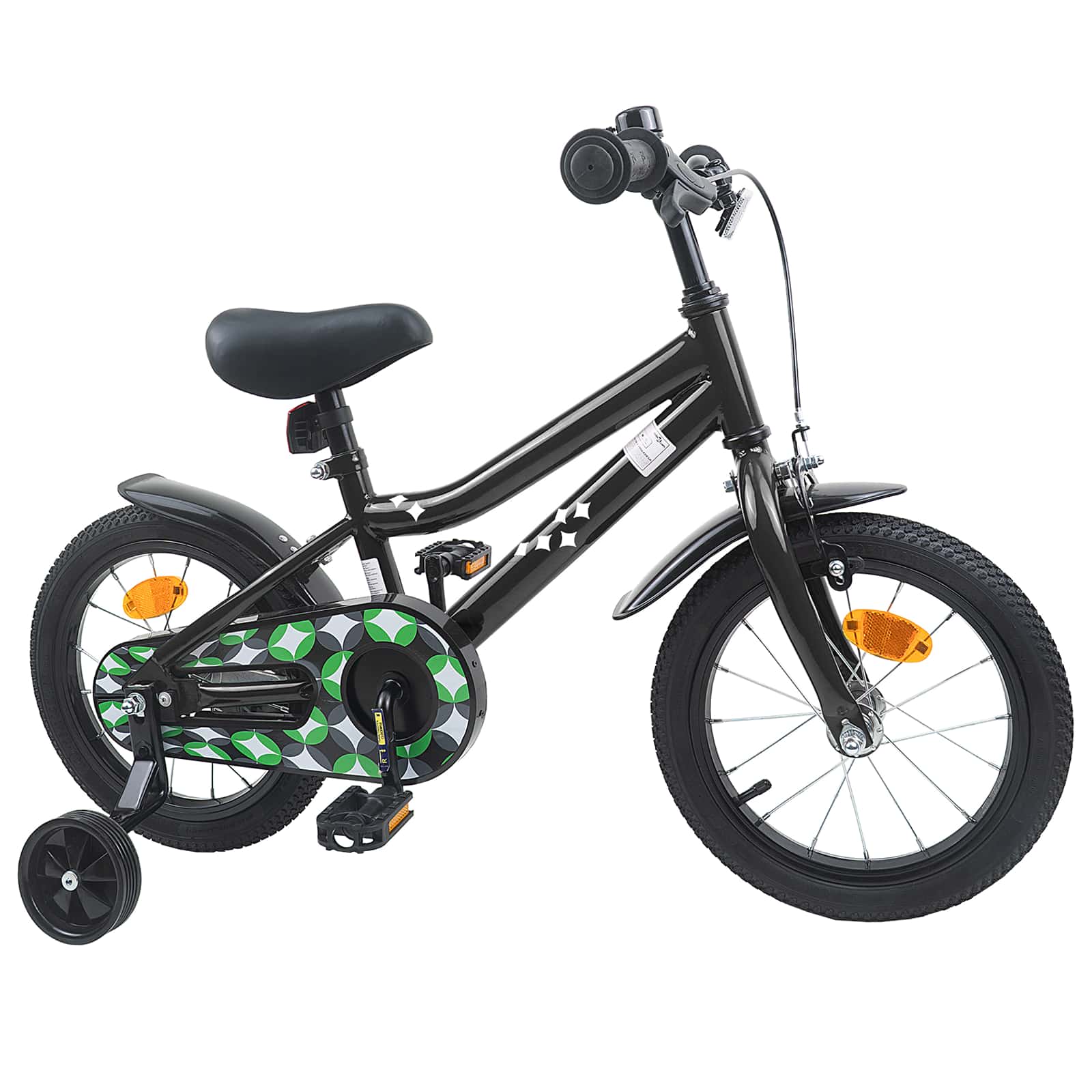 Bicicletta per Bambini 16 Pollici per bambini di 4-6 anni Nero