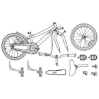 Bicicletta per Bambini 16 Pollici per bambini di 4-6 anni Nero