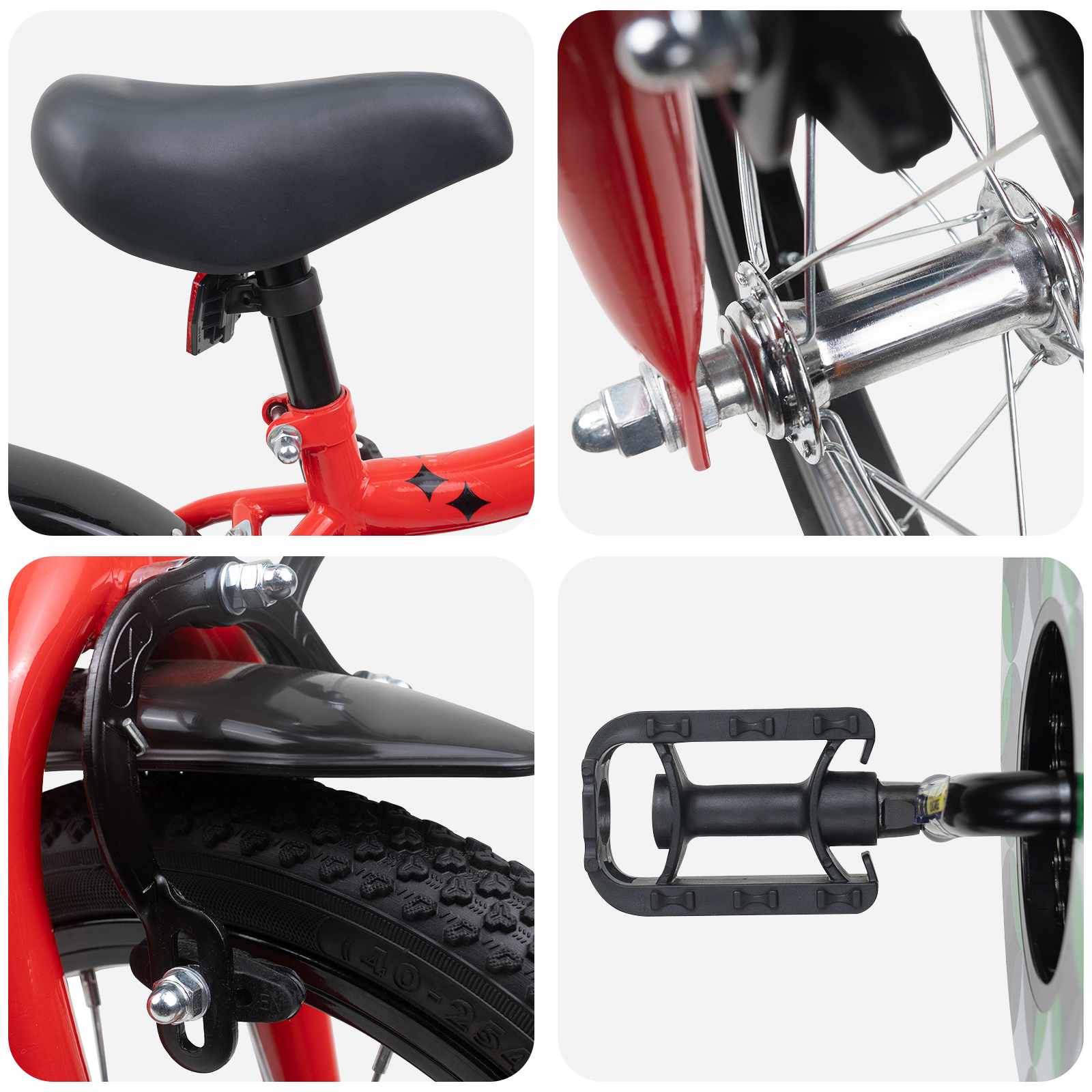 Bicicletta per Bambini 12 Pollici per bambini di 2-4 anni Rosso