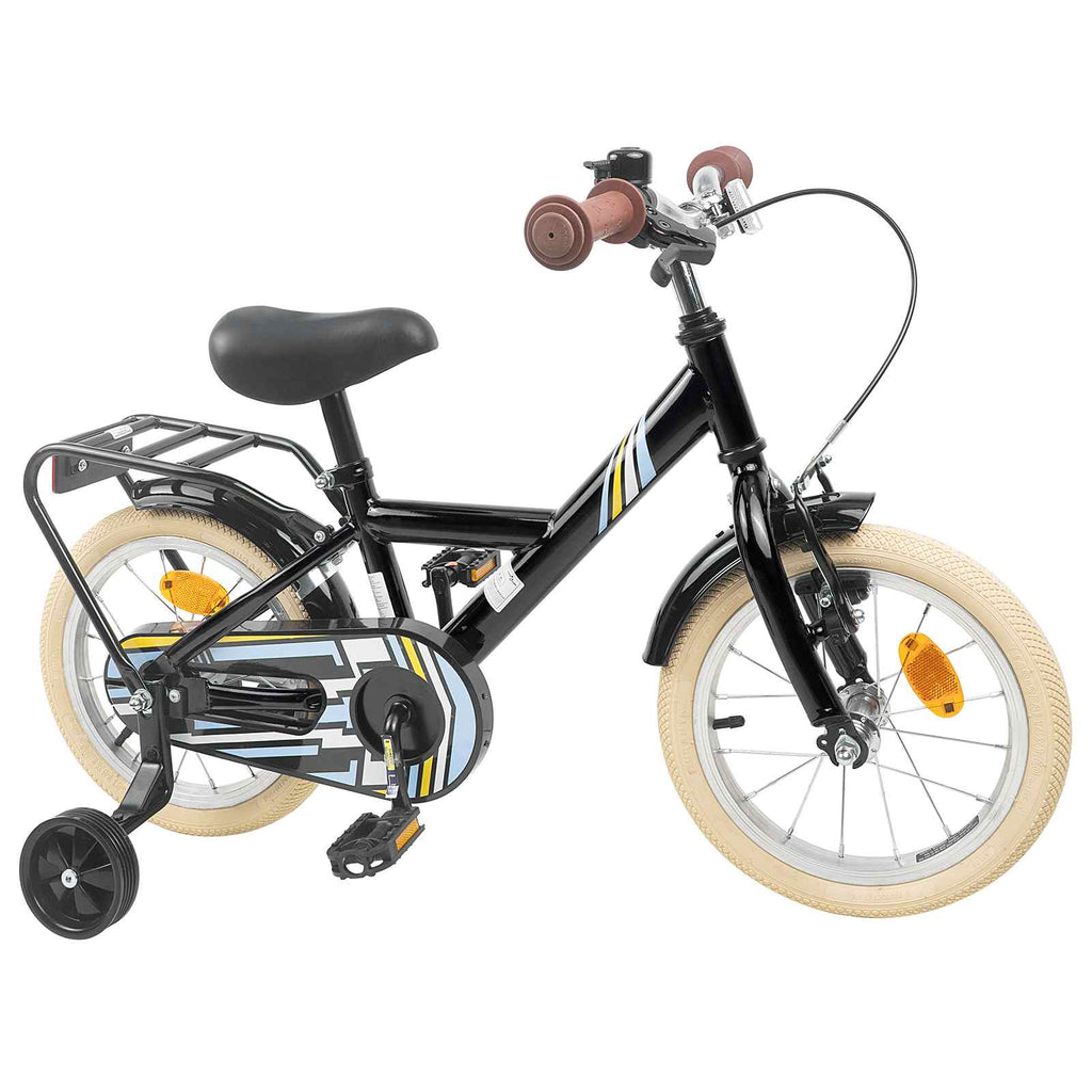 Bicicletta per Bambini 16 Pollici per bambini di 4-6 anni Nero