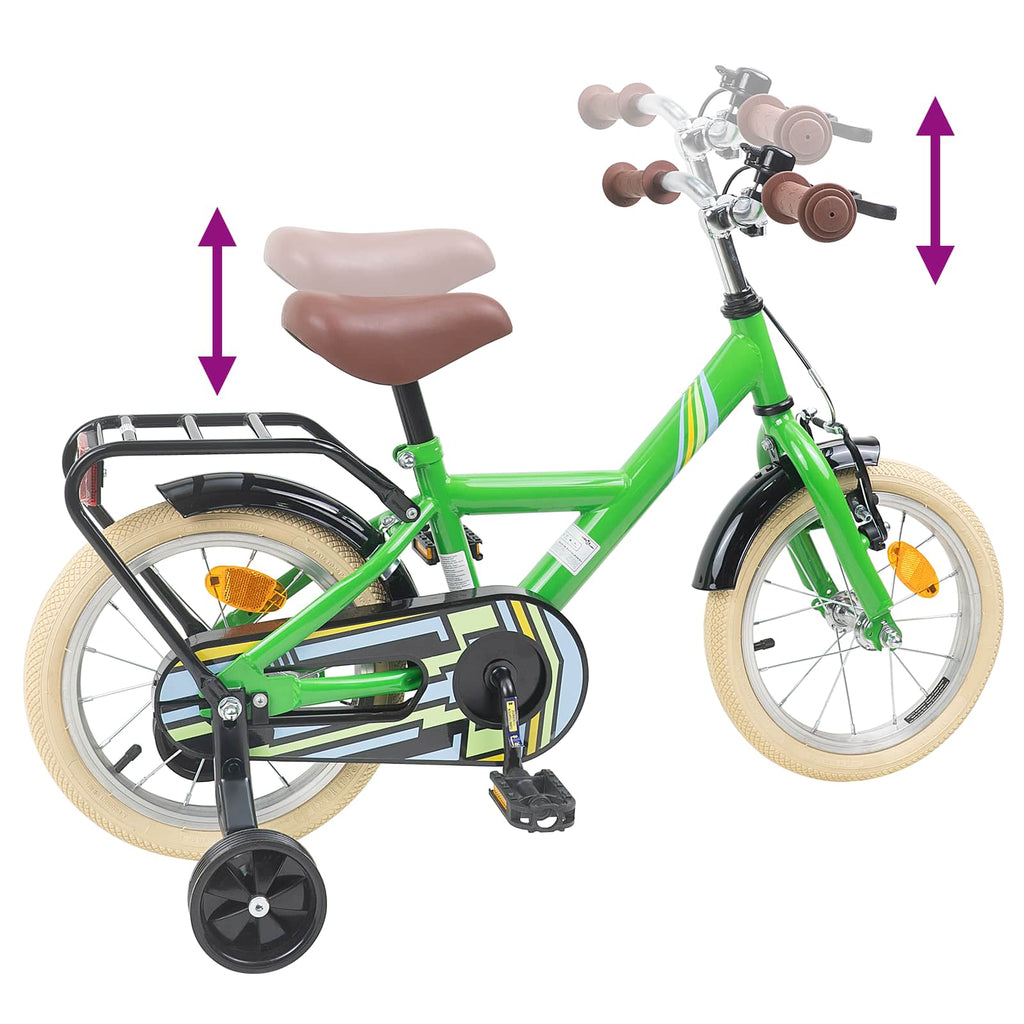 Bicicletta per Bambini 12 Pollici per bambini di 2-4 anni Verde