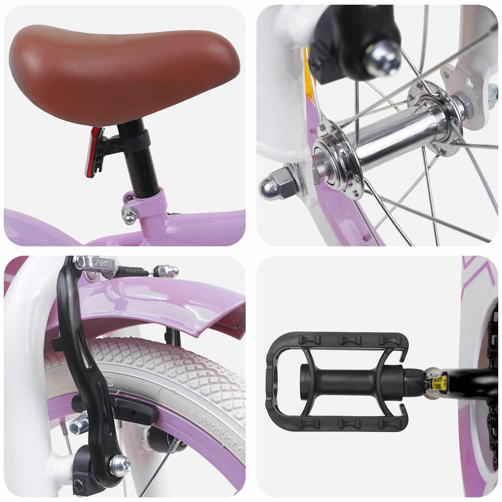 Bicicletta per Bambini 12 Pollici per bambini di 2-4 anni Viola