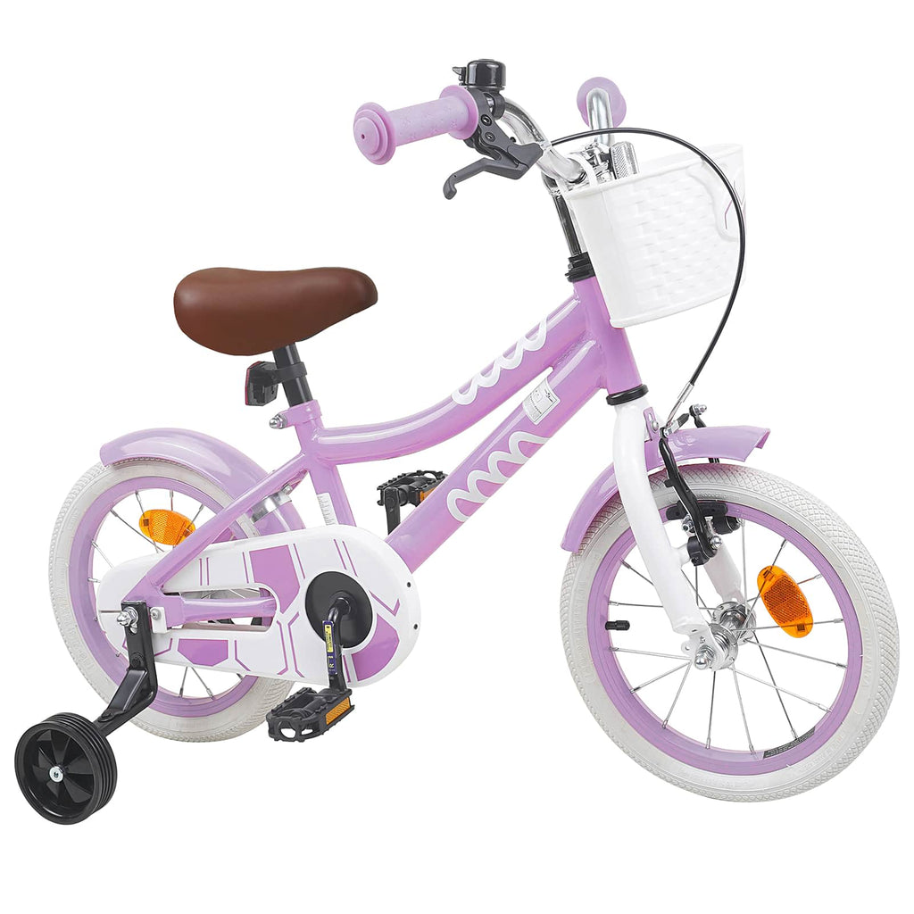 Bicicletta per Bambini 16 Pollici per bambini di 4-6 anni Viola