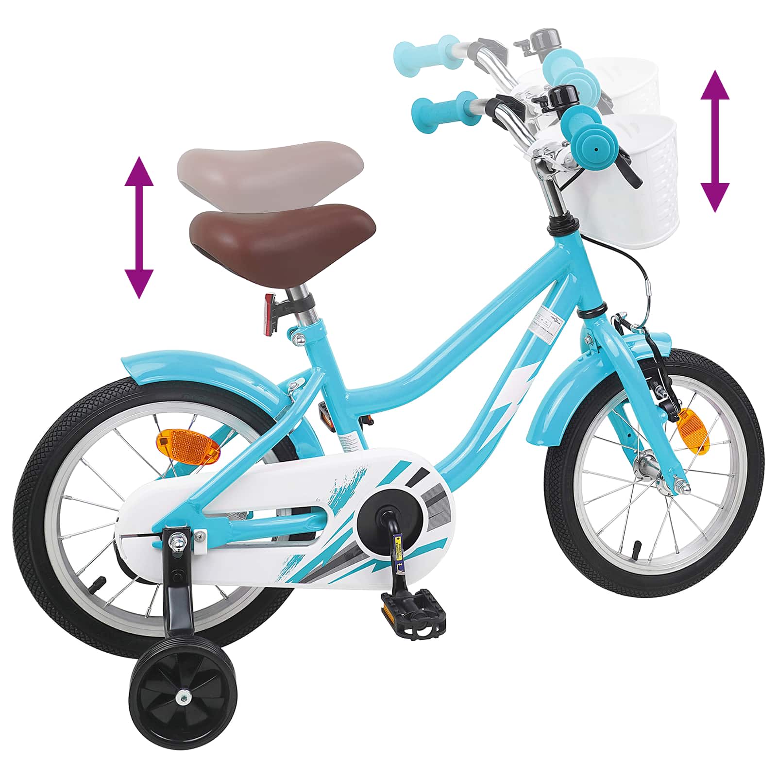 Bicicletta per Bambini 14 Pollici per bambini da 3 a 5 anni