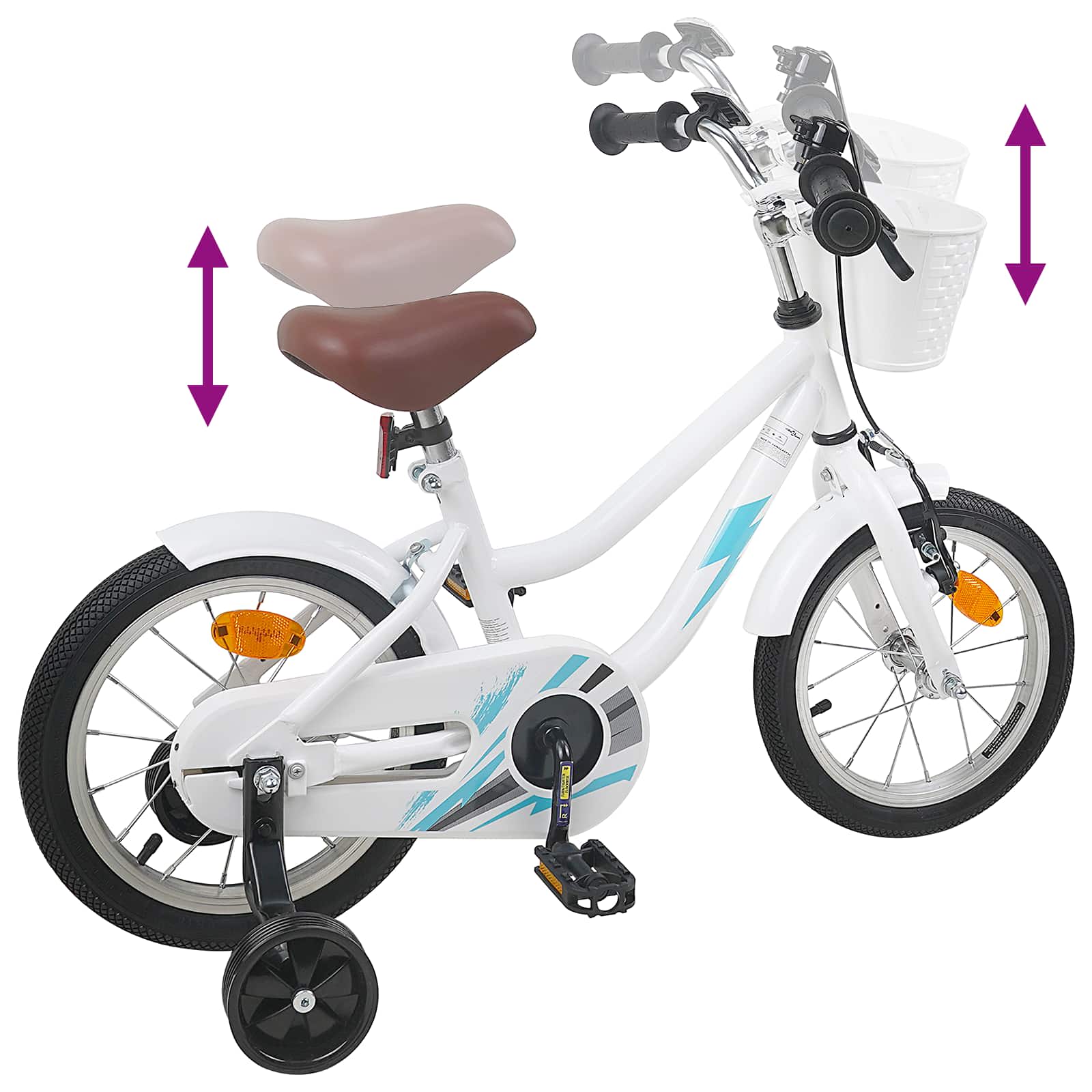 Bicicletta per Bambini 14 Pollici per bambini da 3 a 5 anni