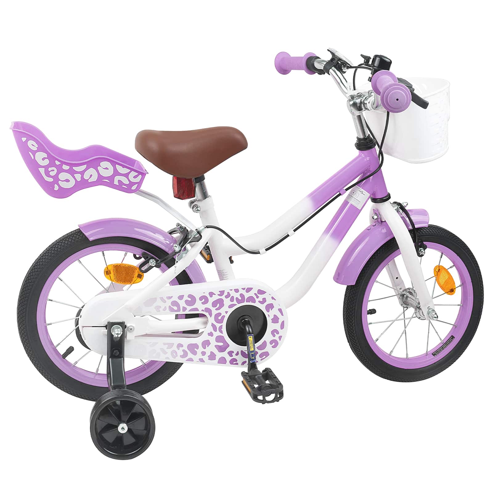 Bicicletta per Bambini 16 Pollici per bambini di 4-6 anni Viola