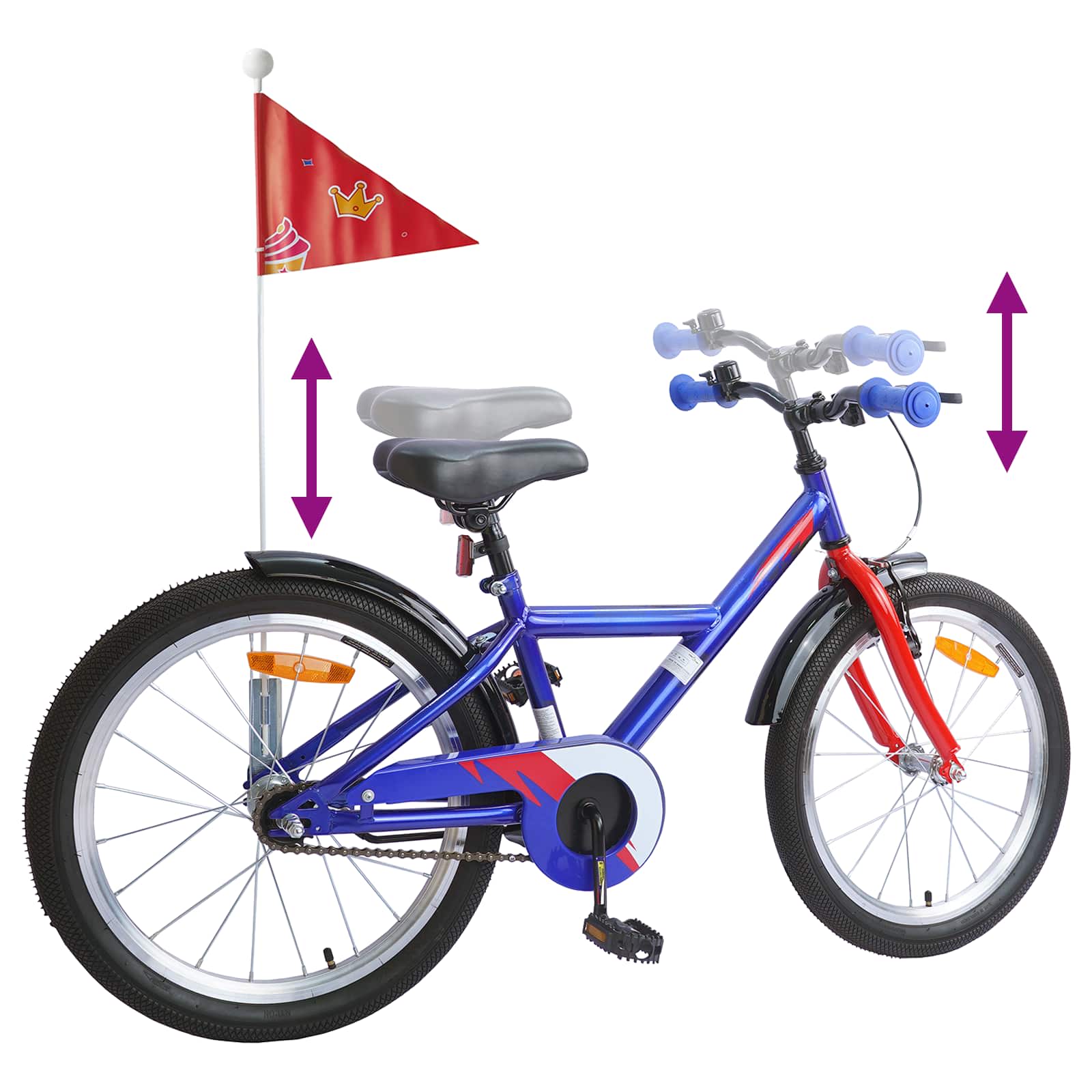 Bicicletta per Bambini 18 Pollici per bambini dai 5 ai 7 anni