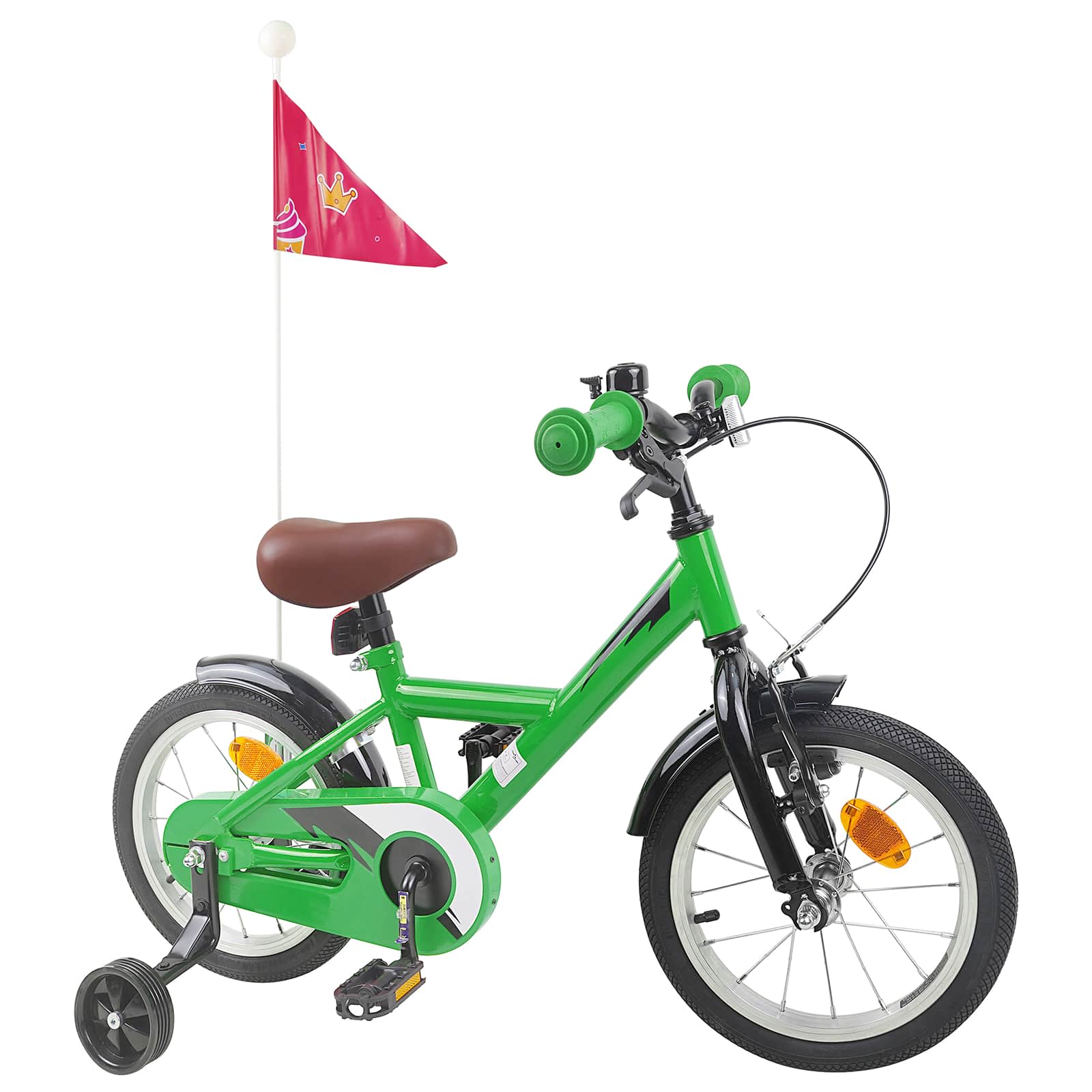 Bicicletta per Bambini 12 Pollici per bambini di 2-4 anni Verde