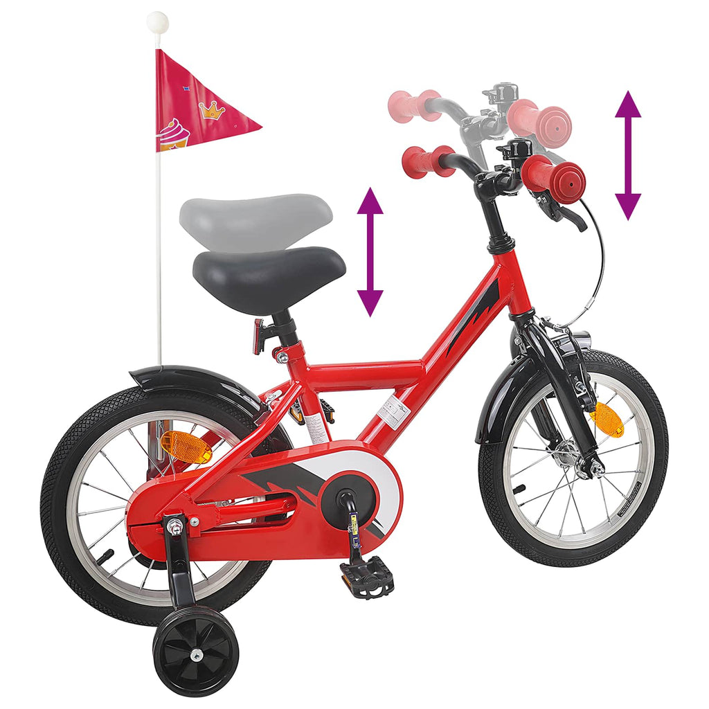 Bicicletta per Bambini 16 Pollici per bambini di 4-6 anni Rosso