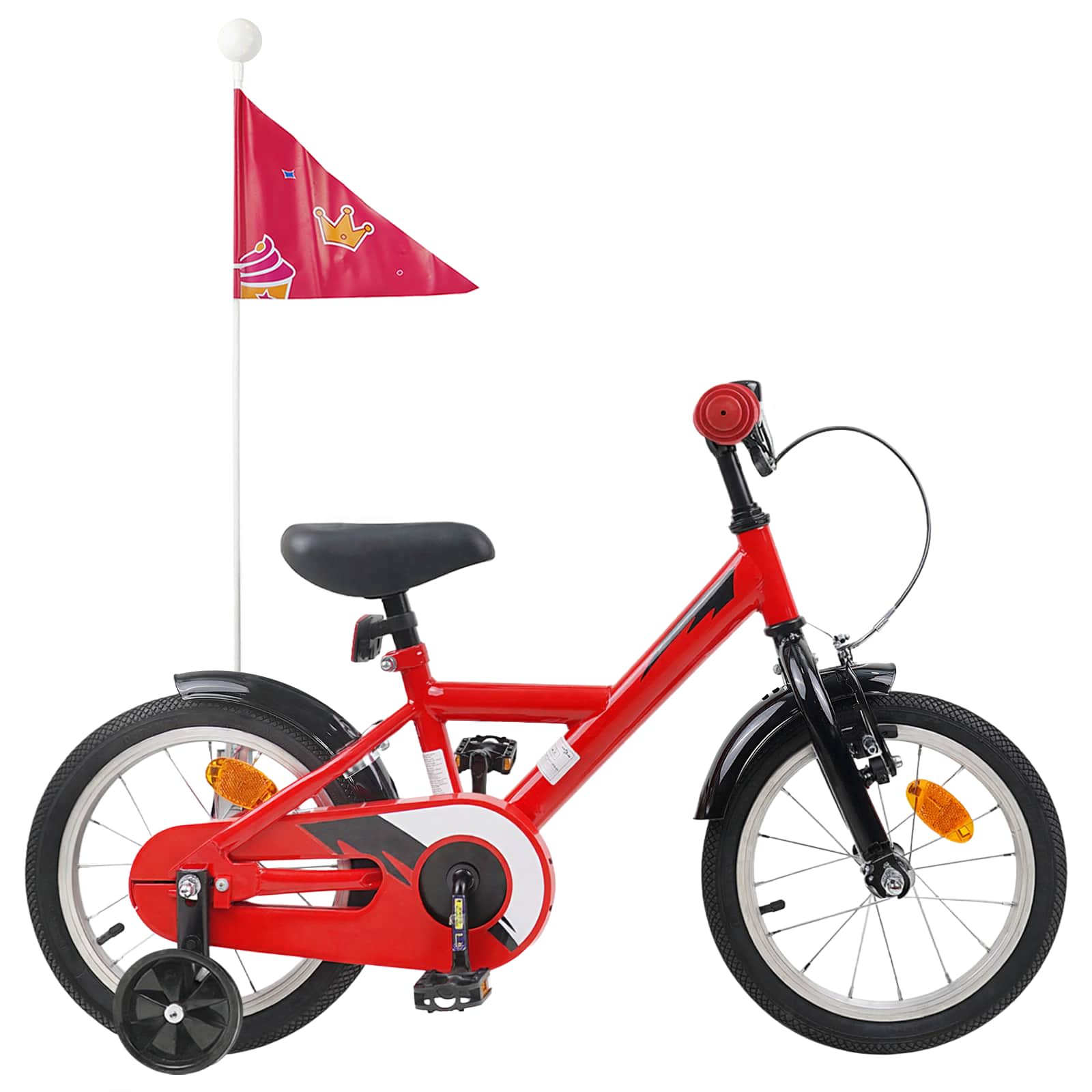 Bicicletta per Bambini 16 Pollici per bambini di 4-6 anni Rosso