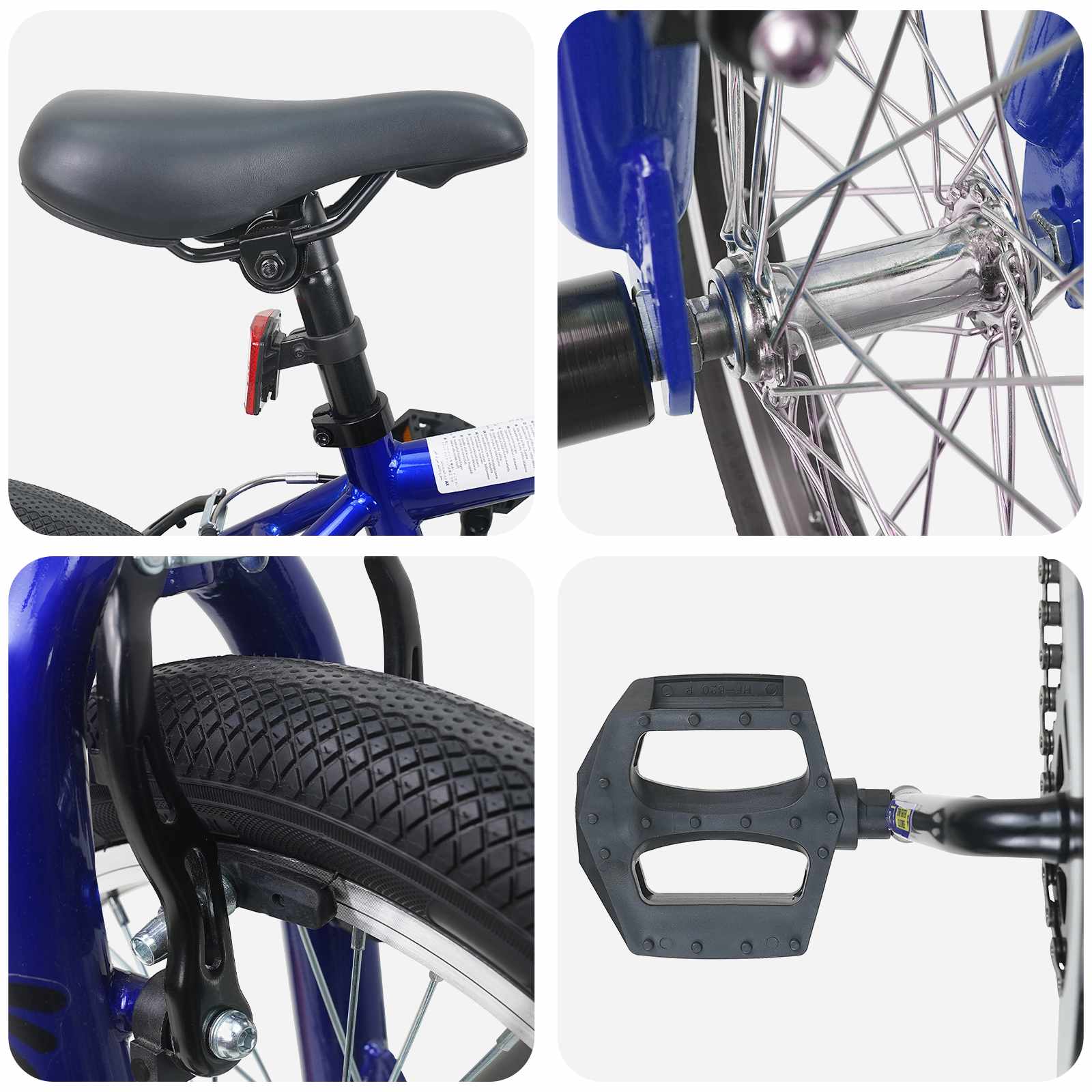 BMX 18 Pollici per bambini dai 7 ai 10 anni Blu Scuro