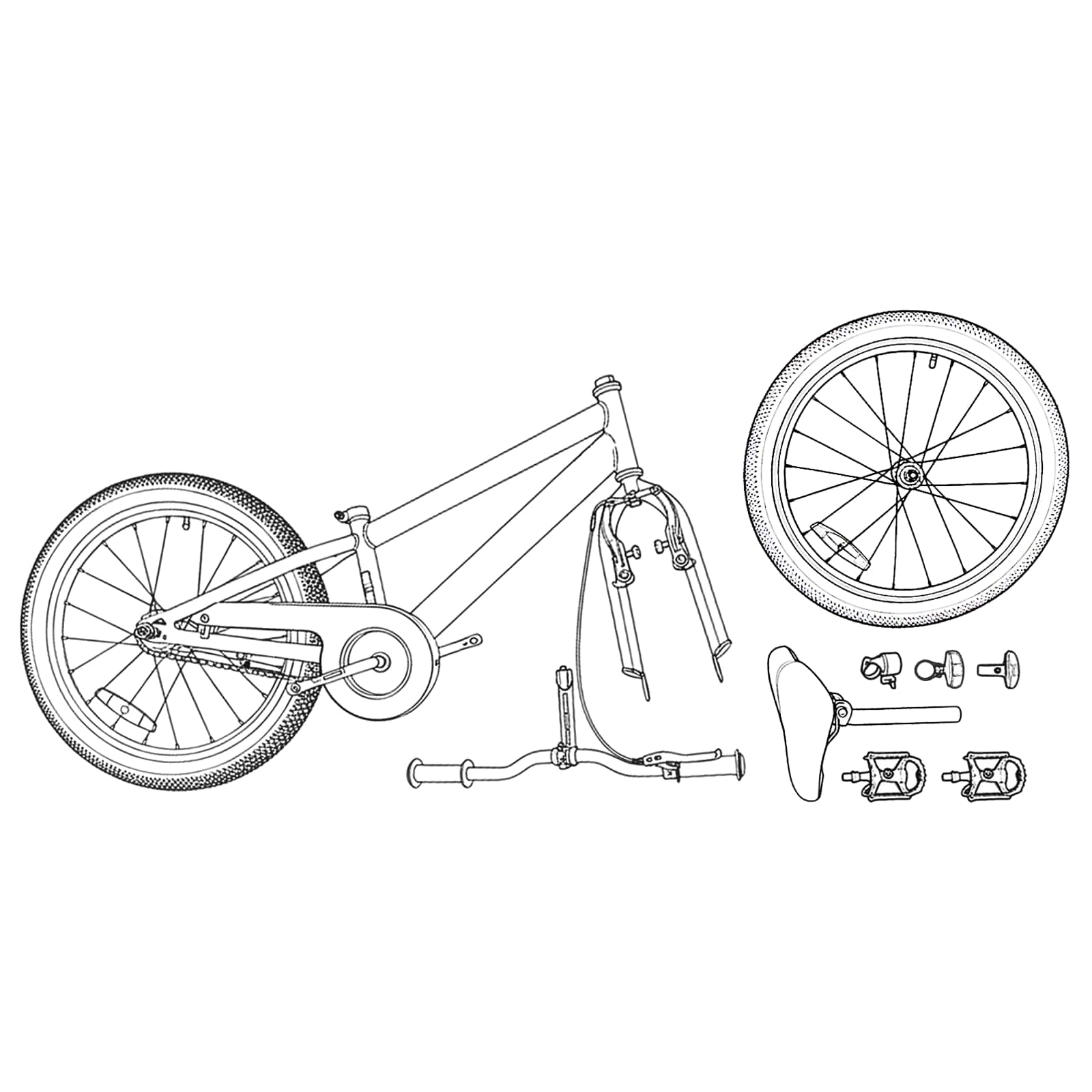 BMX 18 Pollici per bambini dai 7 ai 10 anni Arancione