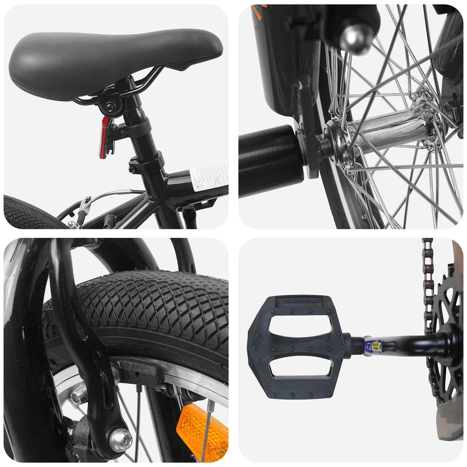 BMX 18 Pollici per bambini dai 7 ai 10 anni Nero