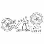 Mountain Bike 20 Pollici 6-Velocità per 5-8 anni Bianco