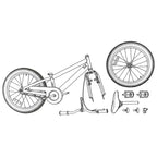 Mountain Bike 20 Pollici 6-Speed per 5-8 anni Bianco