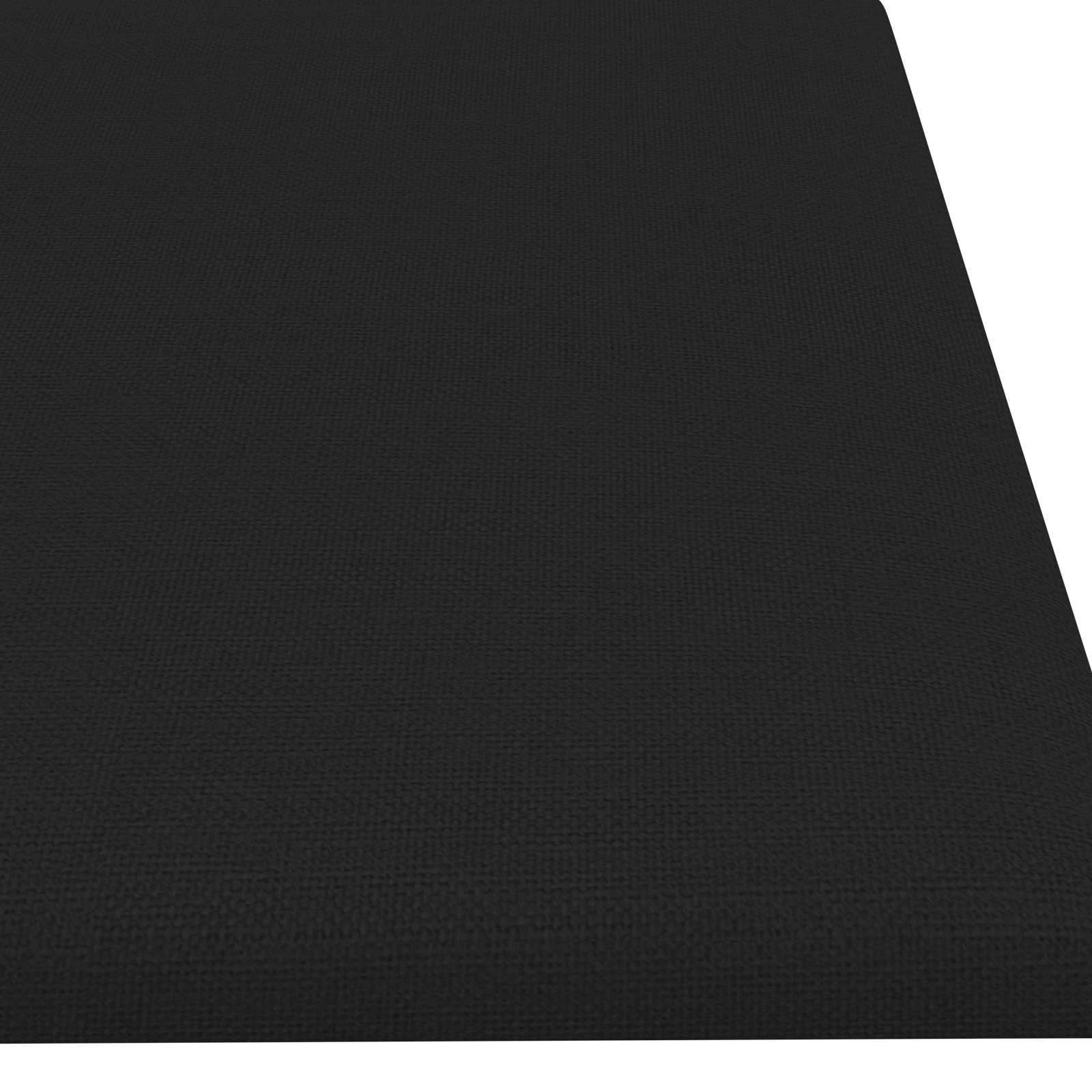 Testiera da Parete 12 pcs Nero 60 x 15 cm Tessuto