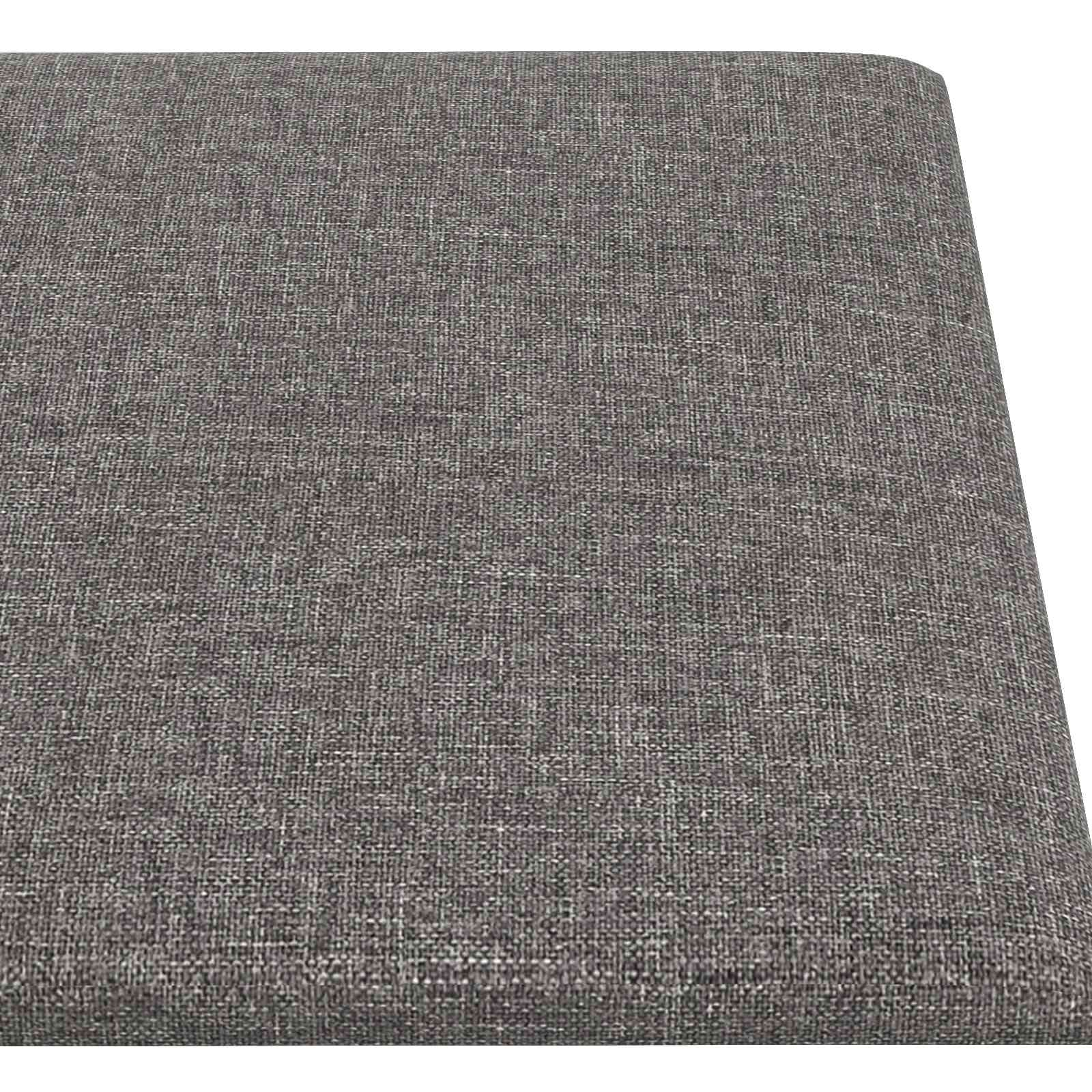 Testiera da Parete 12 pcs Grigio chiaro 90 x 15 cm Tessuto