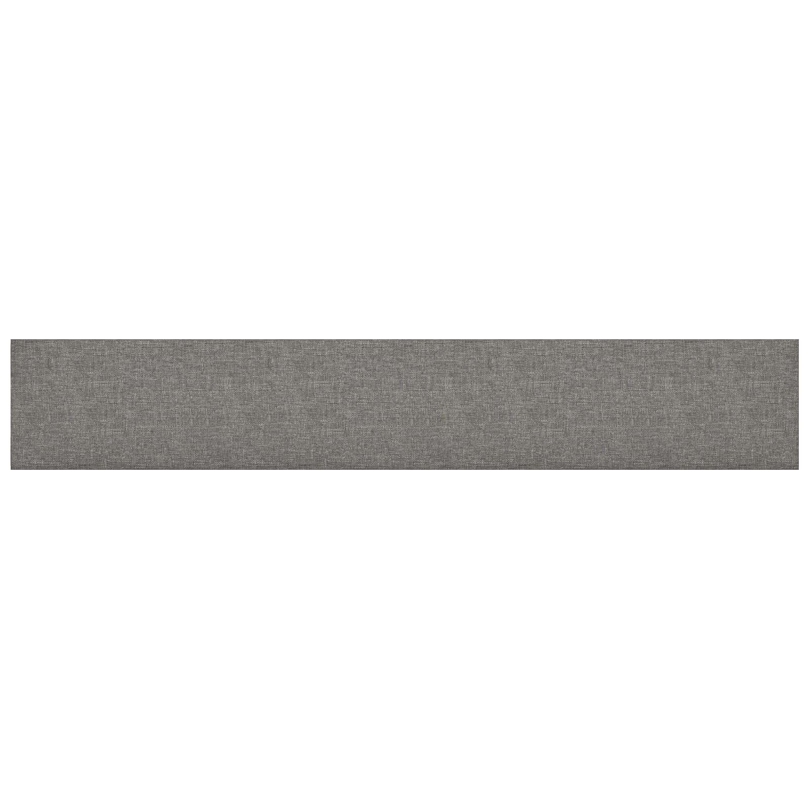 Testiera da Parete 12 pcs Grigio chiaro 90 x 15 cm Tessuto