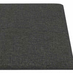 Testiera da Parete 12 pcs Grigio scuro 90 x 15 cm Tessuto