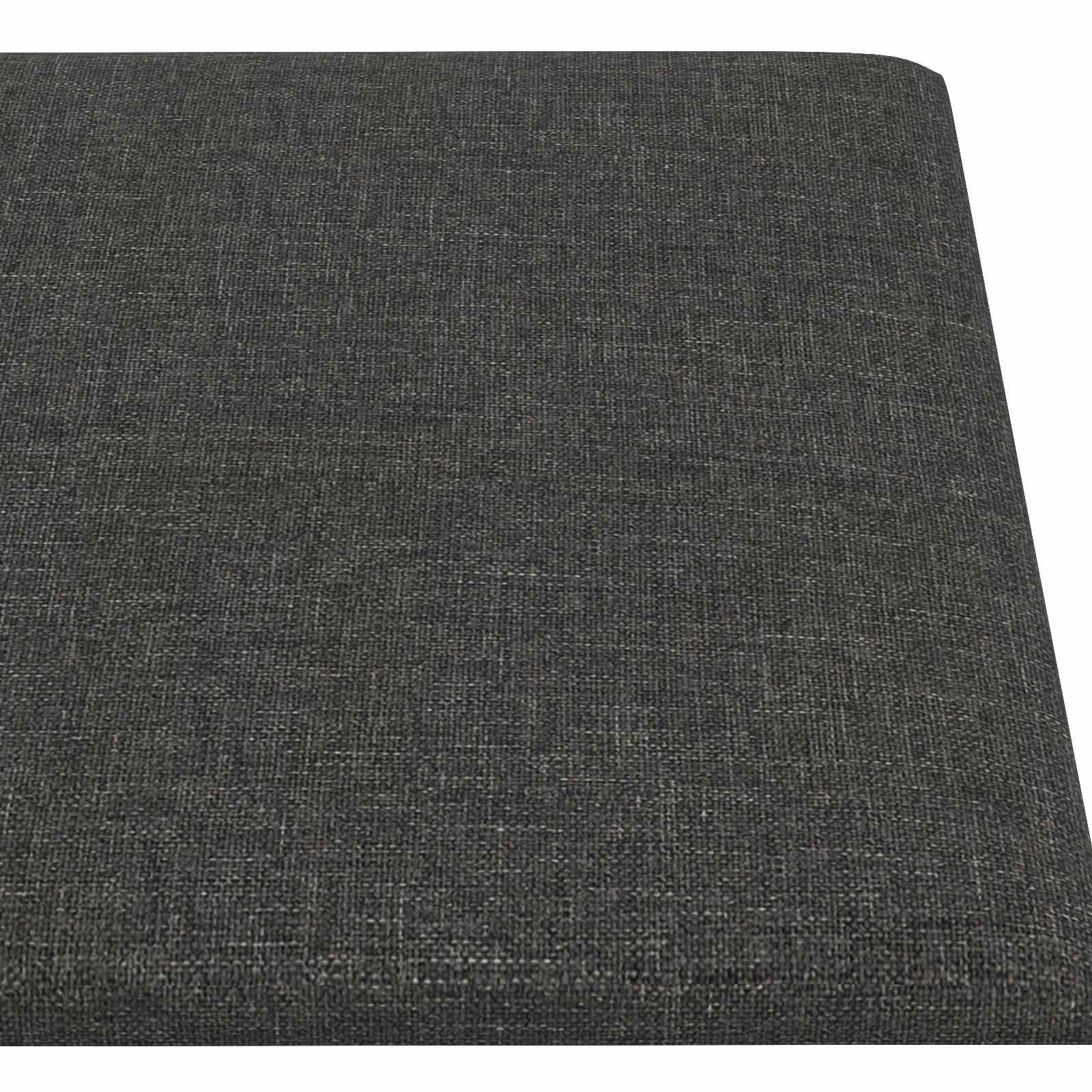 Testiera da Parete 12 pcs Grigio scuro 90 x 15 cm Tessuto
