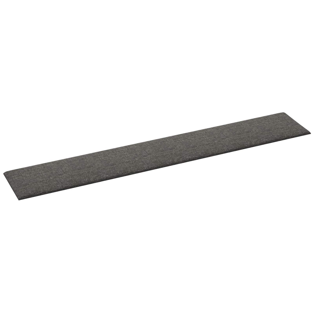 Testiera da Parete 12 pcs Grigio scuro 90 x 15 cm Tessuto
