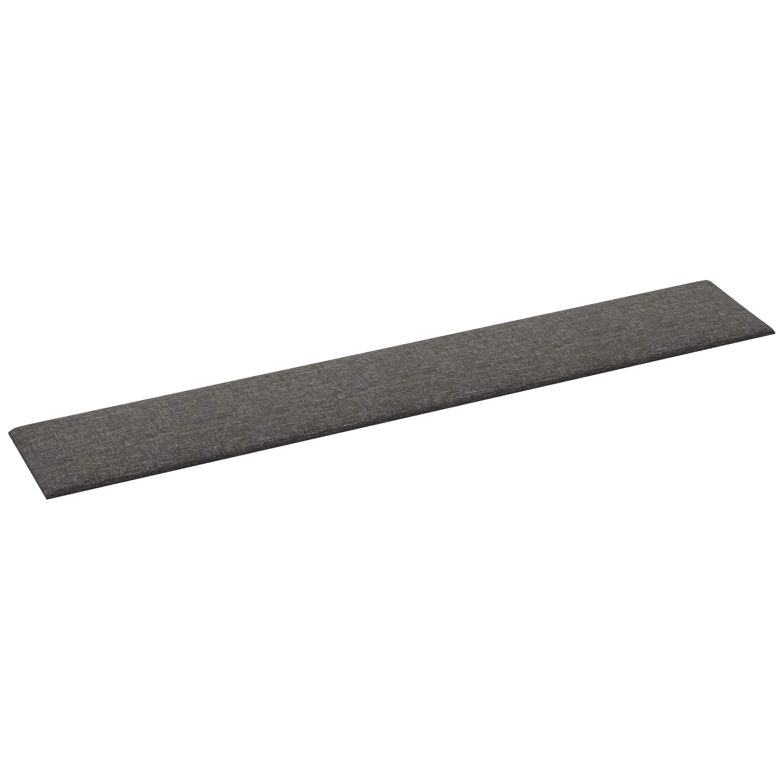 Testiera da Parete 12 pcs Grigio scuro 90 x 15 cm Tessuto