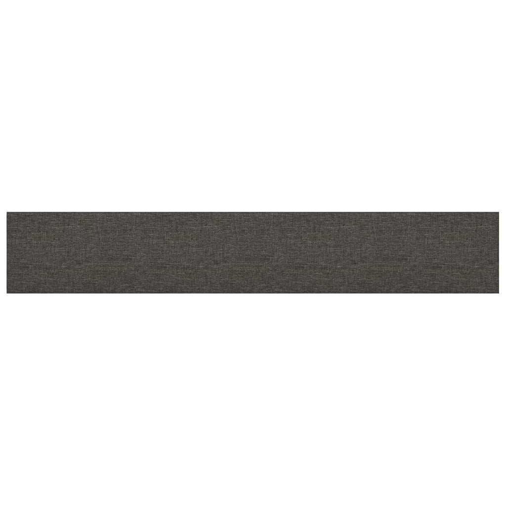 Testiera da Parete 12 pcs Grigio scuro 90 x 15 cm Tessuto
