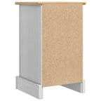 Comodino Corona Bianco 35 x 32,5 x 58 cm Pino massello