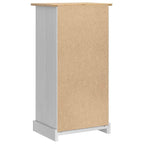 Comodino Corona Bianco 53 x 39 x 103 cm Pino massello
