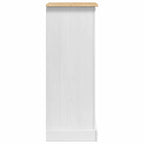 Comodino Corona Bianco 53 x 39 x 103 cm Pino massello