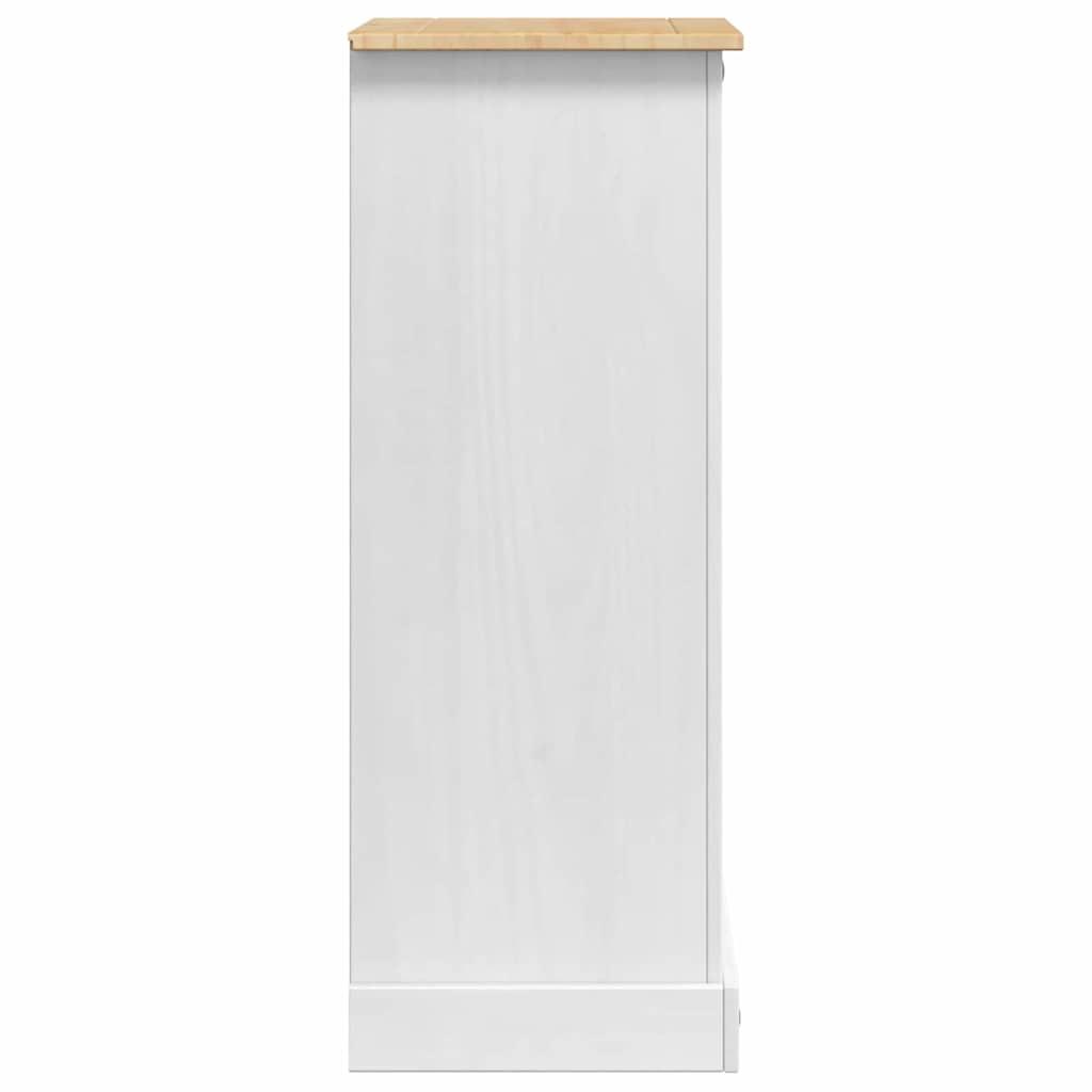 Comodino Corona Bianco 53 x 39 x 103 cm Pino massello