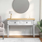 Tavolino Corona Bianco 115 x 46 x 73 cm Pino massello