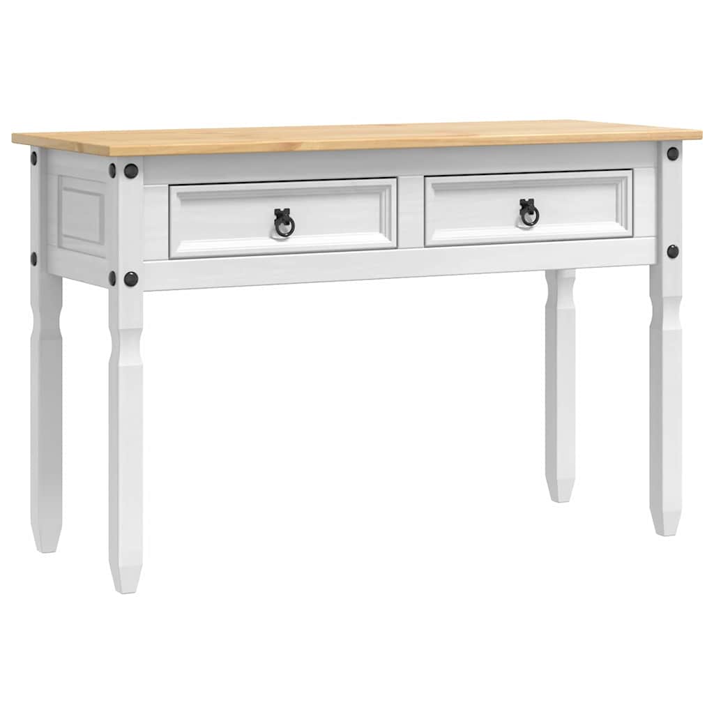 Tavolino Corona Bianco 115 x 46 x 73 cm Pino massello