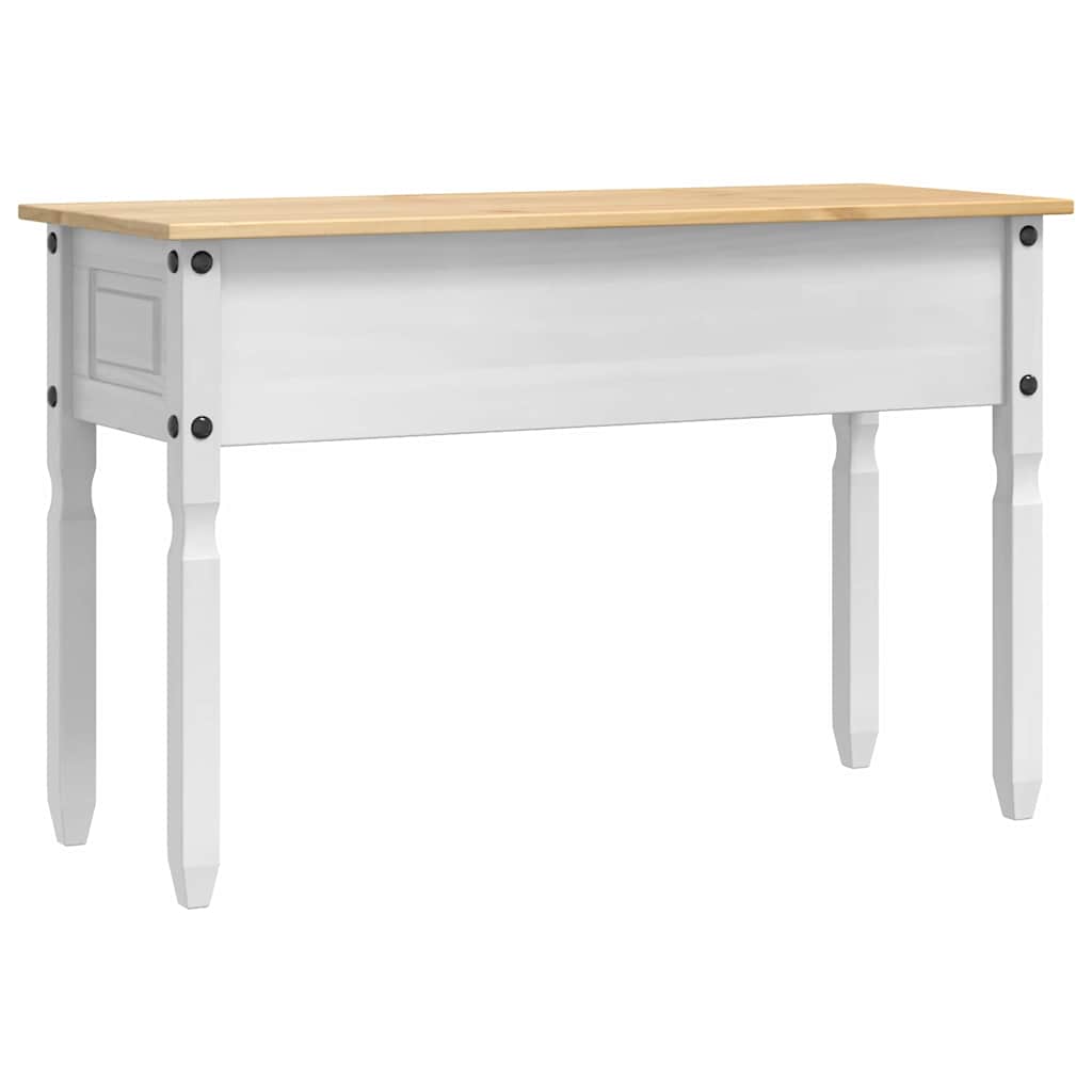 Tavolino Corona Bianco 115 x 46 x 73 cm Pino massello