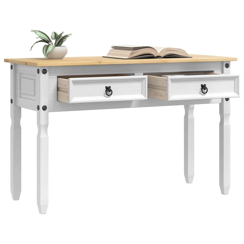 Tavolino Corona Bianco 115 x 46 x 73 cm Pino massello