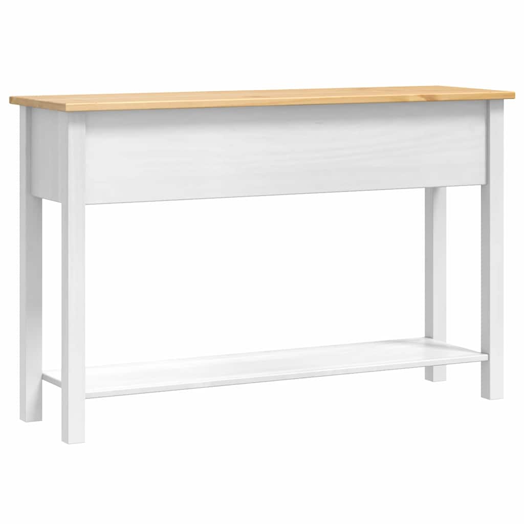 Tavolino Corona Bianco 114 x 34,5 x 73 cm Pino massello