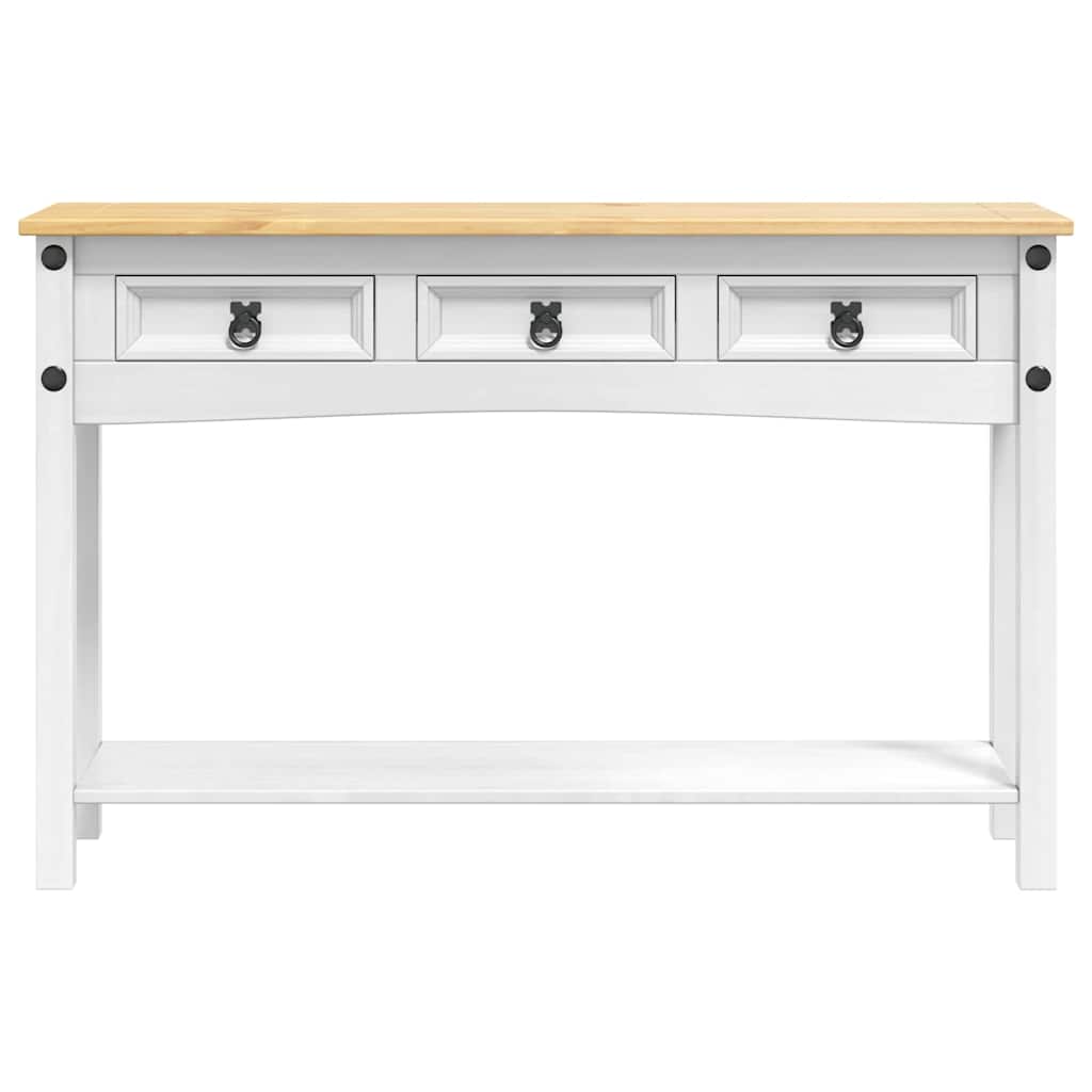Tavolino Corona Bianco 114 x 34,5 x 73 cm Pino massello