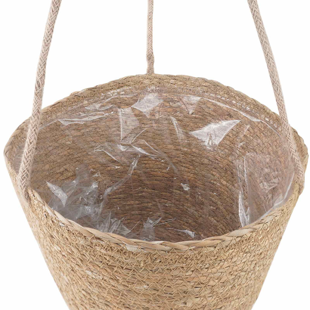 Cesti per piante in erba marina 3 pcs Naturale Ø26 x 19 cm