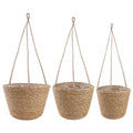 Cesti per piante in erba marina 3 pcs Naturale Ø26 x 19 cm