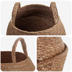 Vaso da fiori con manici 2 pcs Naturale Ø 32 x 32 cm