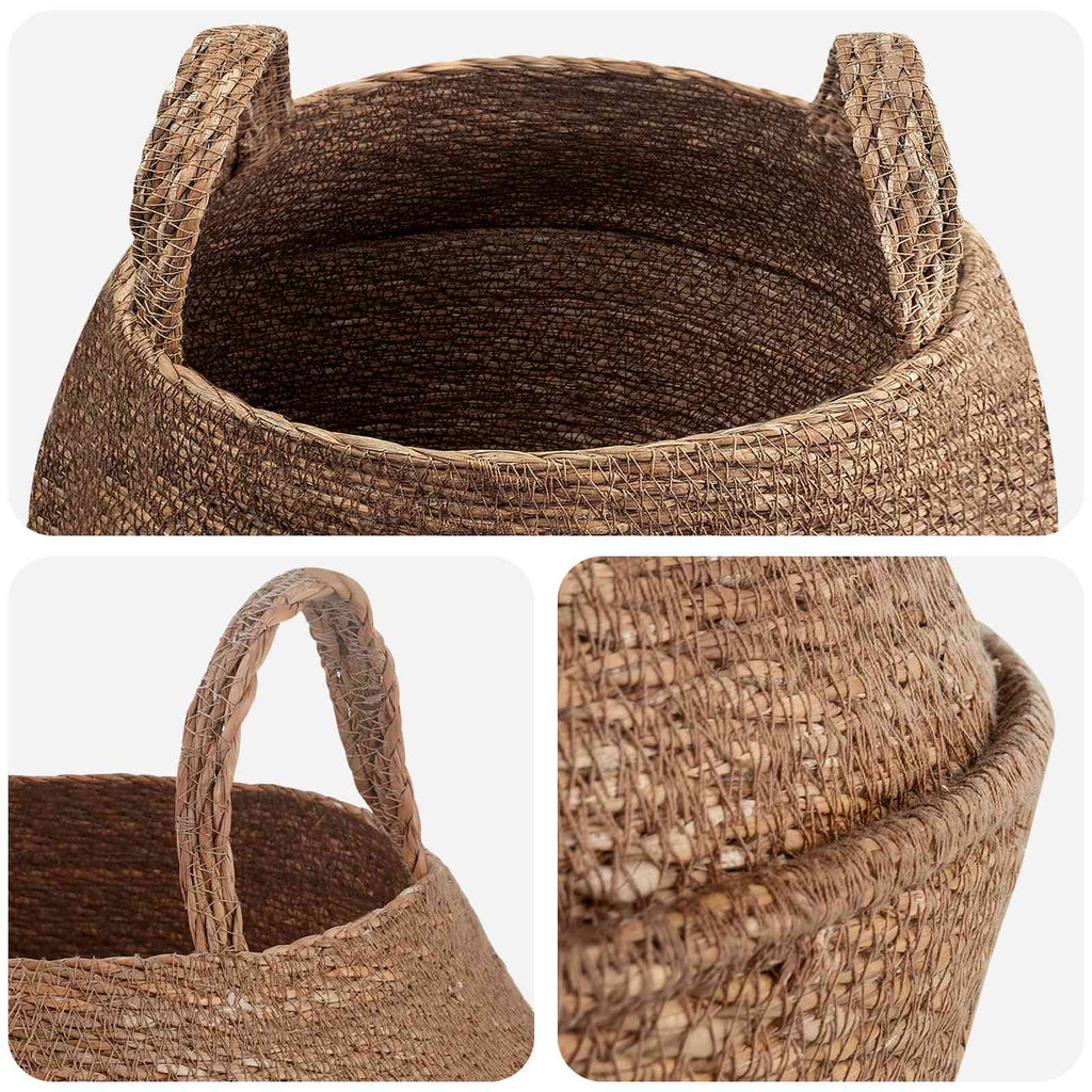 Vaso da fiori con manici 2 pcs Naturale Ø 45 x 36 cm