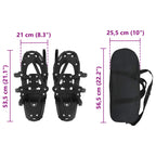 Ciaspole 3 in 1 Nero 53,5 x 21 cm Alluminio e HDPE