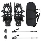Racchette da neve 3 in 1 con bastoni da trekking Argento e Nero